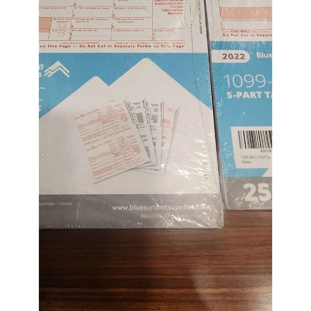 4‎ Sets Of 25 1099 MISC Forms 2022, 4 Part Tax Forms 100 Sets Total